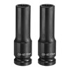 sourcing map 2Pcs 12-Point Deep Impact Socket 1/2 Inch Drive