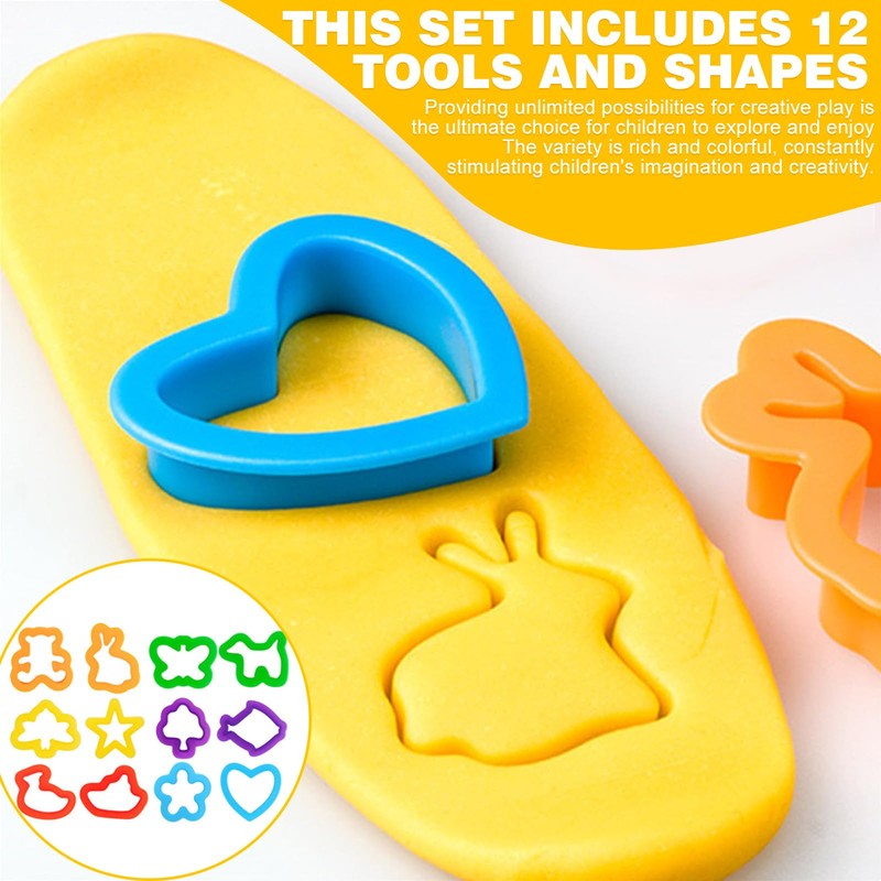 20 Pcs Play Doh Tools Set – Animal Shape Cutters,