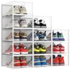 Pinkpum XXL Larger Shoe Storage Boxes Fit Size 14, Clear