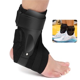 Ankle Brace, Ankle Bandage with Velcro Fastening, Adjustable, Bandage Ankle with PE Board, Strong Stabilisation, Ankle Bandage for Men and Women (XXL)