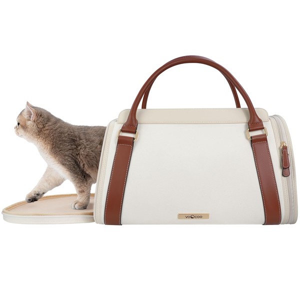 VOOCOO Cat Carrier for Medium Large Cats, Dog Purse Pet