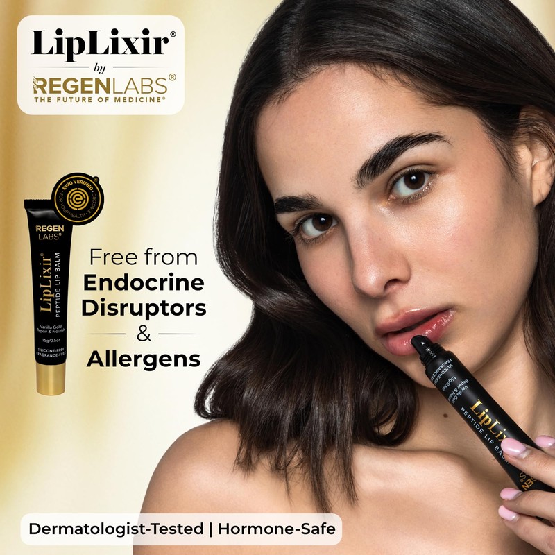 LipLixir Non Toxic Peptide Lip Balm – EWG® VERIFIED, All-Natural,