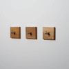 WOODS Square Wooden Coat Hooks, Handmade in Bavaria, Individually or