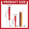 Satiskid 3 Pack Carpenter Pencil with 36 Refills & 3
