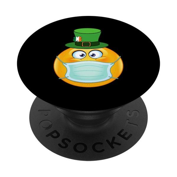 St. Patrick's day Face Mask Irish Shamrock on Hat Funny