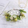 Efficewery Boho Flower Crown for Women, Adjustable Bridal Floral Headband