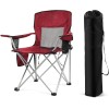 Simple Deluxe Red Portable Camping Chair Heavy Duty Folding Chair