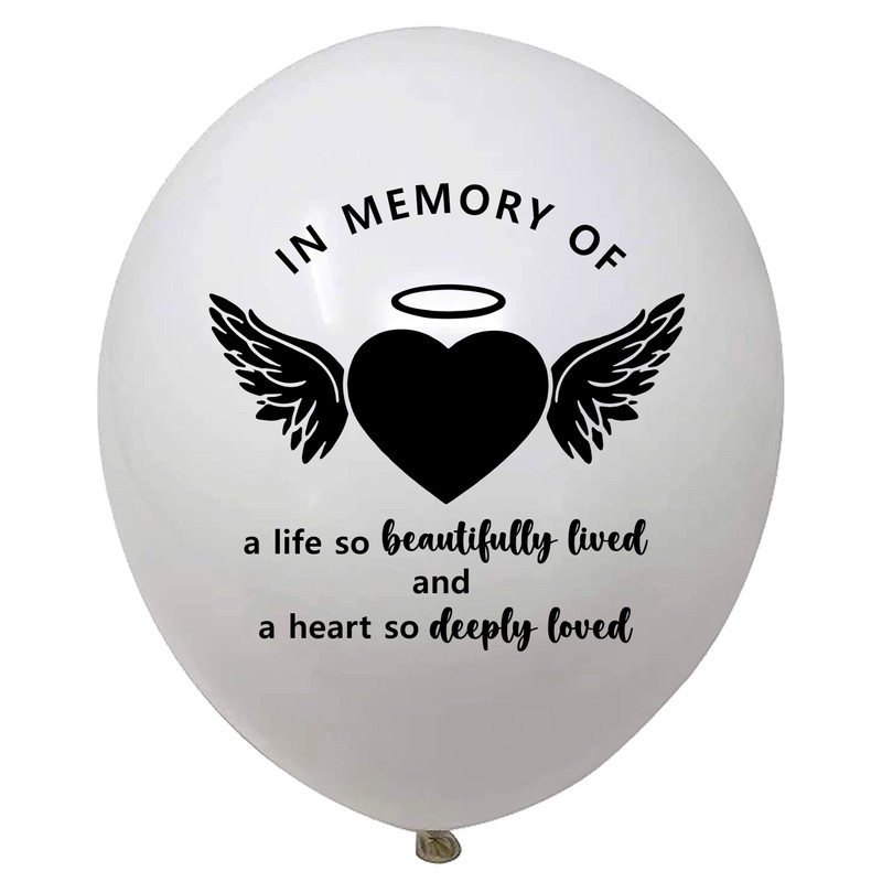 32 Memorial latex balloons for Celebration of life, Bereavement, Condolences,