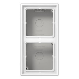 Jung LS58 2AWW Surface-Mounted Socket Cover with Frame for 2 Sockets