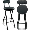 UWEAR 1 PCS Folding Bar Stool with Back, Tall Foldable