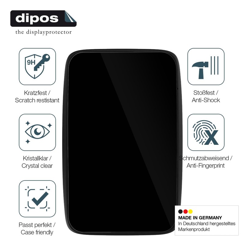 dipos I 2x Screen Protectors 9H Clear Compatible with TomTom