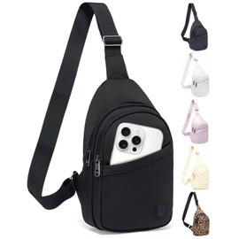MAXTOP Crossbody Bags for Women Men Lightweight Sling Bag Fanny Packs for Travel Casual Outdoors Gifts for Family Black