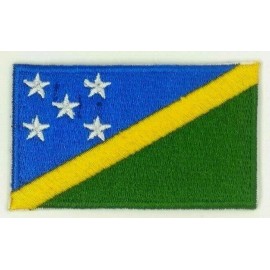 unbranded SMALL Solomon Islands country FLAG sew Iron On Patch 1687