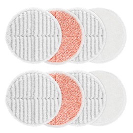 Zeekech 8 Pack Mop Pads Replacement Compatible with Bissell Spinwave 2124, 2039A, 2307, 23157, 23159, 20393, 20399 Hard Floor Spin Mop, 2 Soft Pads, 4 Scrubby Pads, 2 Heavy Scrub Pads