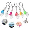 6Pcs Keychains, Simulation Badminton Key Ring Decoration Charms Door Car