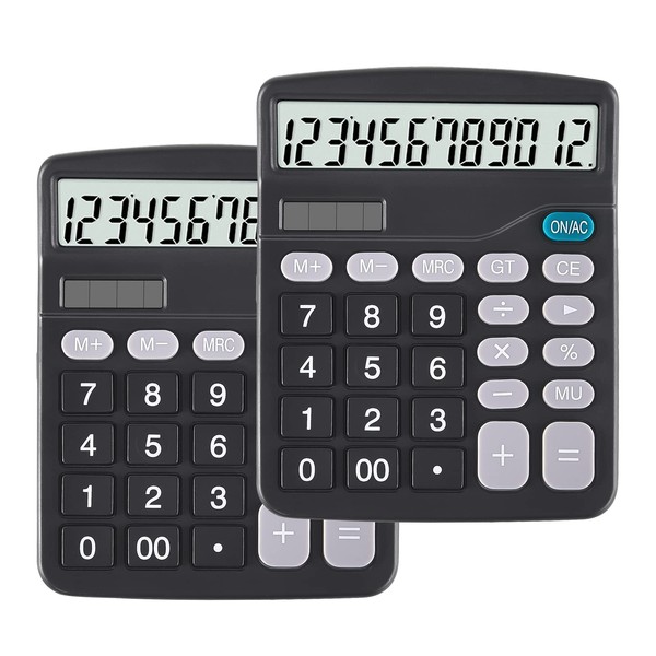 EooCoo Basic Standard Calculator 12 Digit Desktop Calculator with Large