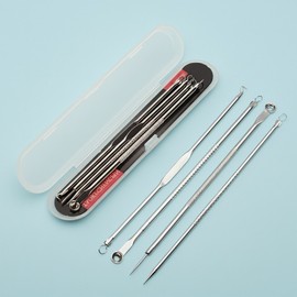 Facial Blackhead and Pimple Extractor Tool Extractor Set 2 - Rose Gold 6ea