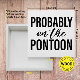 Lake Decor Wooden Box Sign, Summer Lake House Life Decor Home Bedroom Bathroom Decoration, on The Pontoon, Lake House Gifts for New Home Women Men