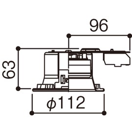 Panasonic LGD9200 LED Downlight Body, LED Lamp Replacement, Shallow 8H, High Airtight SB Shape, Embedded Hole φ4.9 inches (125 mm), Lamp Sold Separately, White Matte