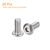 uxcell #10-32x1/2 Button Head Socket Cap Screws, 20pcs 304 Stainless