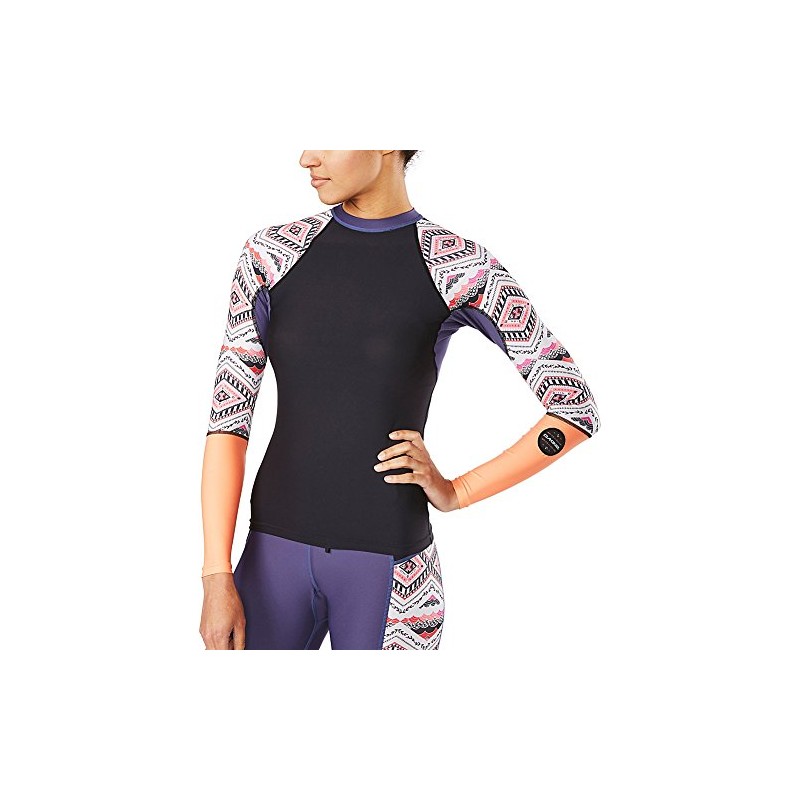 Dakine Damen Lycra kurz Flow Print Snug Fit Rash Guard
