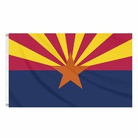 Flag of Arizona State Banner Blue Red Colourful 3x5FT Indoor Walls, Outdoor Gardens, Decks, Car, Flags Decorations