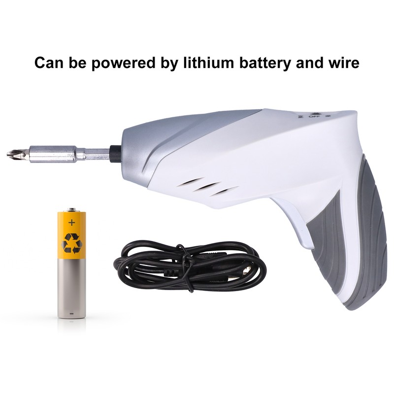 Electric Screwdriver Rechargeable Drill with LED Magnetic Bits HandHeld Power