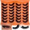 SISIYDY Mink Fluffy Cat Eye Lashes Dramatic Volume Wispy Cat