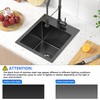 13 x 15 inch Drop in Bar Sink Black, Small