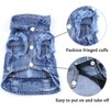 Brocarp Dog Jean Jacket, Blue Denim Lapel Vest Coat T-Shirt