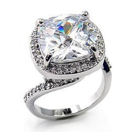 YourJewelleryBox 7X342 Simulated Diamond Ring Cushion Cut Swirl Twist Pave Pretty Size T USA 10