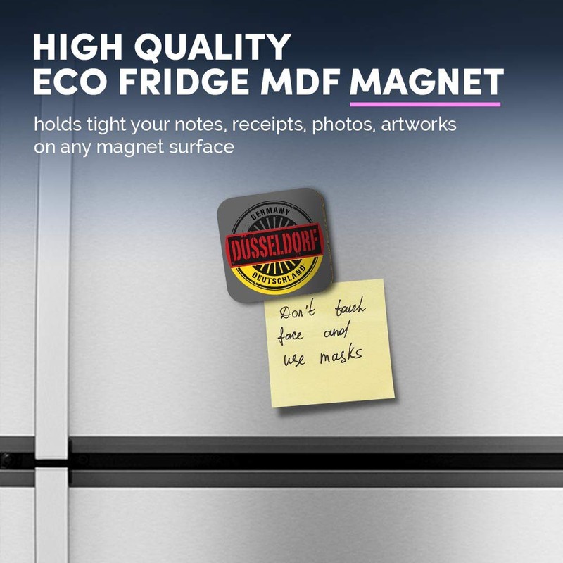 1 x Square MDF Fridge Magnet - Dusseldorf Germany Deutschland