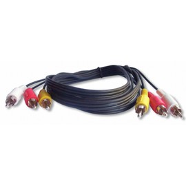 Your Cable Store 6 Foot RCA Audio/Video Cable 3 Male to 3 Male