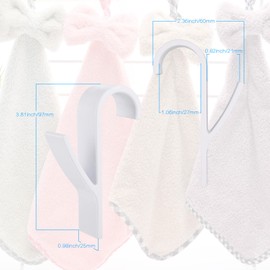 Starvortex 8 Pcs Heated Towel Rack Hooks, Radiator Towel Rail Hooks, Plastic Hooks Radiators Towel Rail Hanger, Heavy Duty Bath Towel Hooks for Heated Towel Rack Towel Warmer