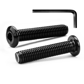 10 Sets M6 x 35 mm Flat Head Allen Screws A2 V2A Stainless Steel Black Oxide Hex Screws for Furniture Screws with Hex Key