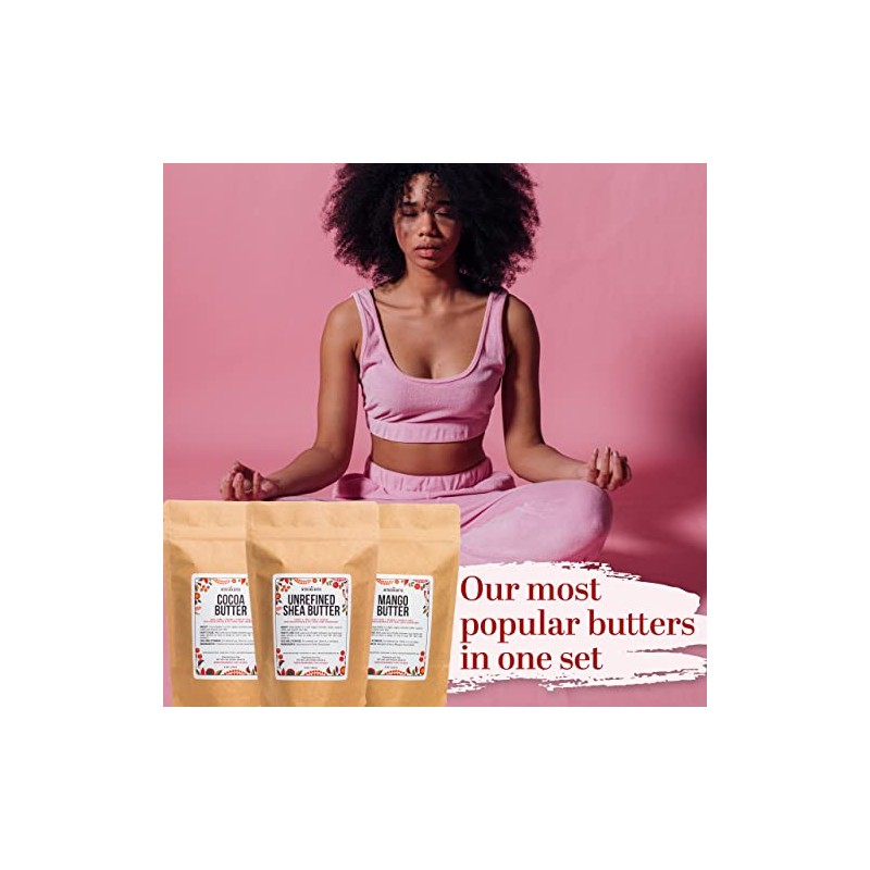 Shea, Cocoa, Mango Butters Set by Better Shea Butter -