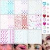 1398 PCS Heart Rhinestones Face Self-Adhesive Acrylic Heart Gems Stickers