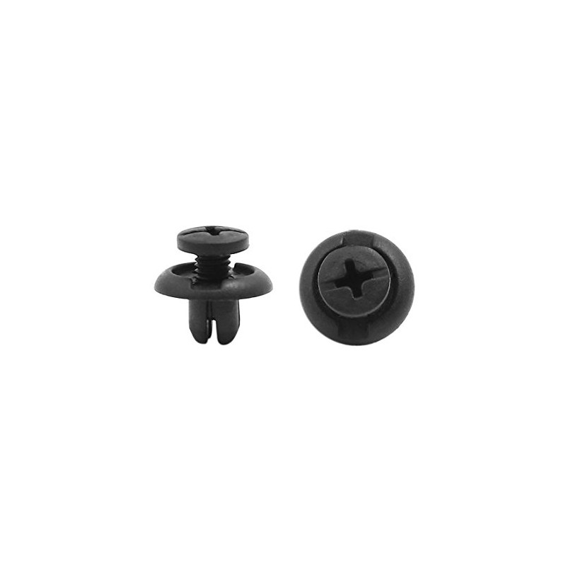 sourcing map 20 Pcs Black Car Bumper Door Panel Plastic