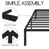 Topeakmart 16 Inch Metal Platform Full Size Bed Frame with