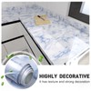 Qianglive White and Blue Marble Contact Paper Sky Peel and