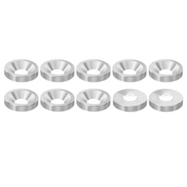 PATIKIL M8 Finish Countersunk Washer, 10pcs 22mm Dia. 4.5mm Tall Solid 304 Stainless Steel CNC Finish Cup Washer Flat Screw Head Gasket for Construction