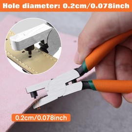 LEONTOOL Watch Band Leather Hole Punch Plier Universal 2.0mm Round Hole Puncher Pliers Shoe Strap Hole Puncher Wrist Belt Punch Hole Tool Repair Tools for Belts, Shoes, Fabric, DIY Crafts Projects