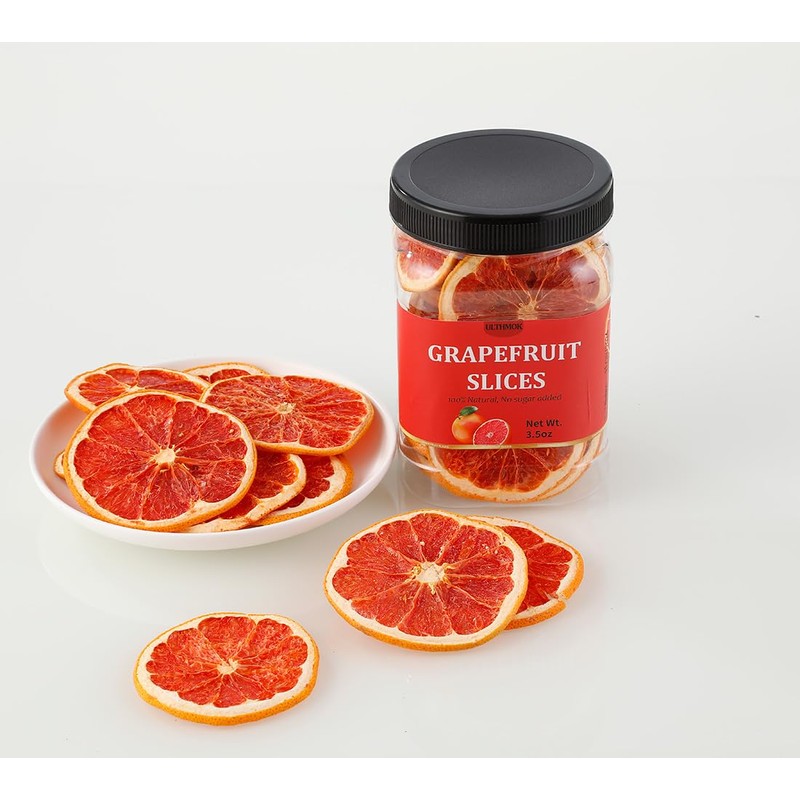 Premium Dried Grapefruit Slices 3.5 Oz/100g,Dehydrated Grapefruit,100% Natural,No Additives &