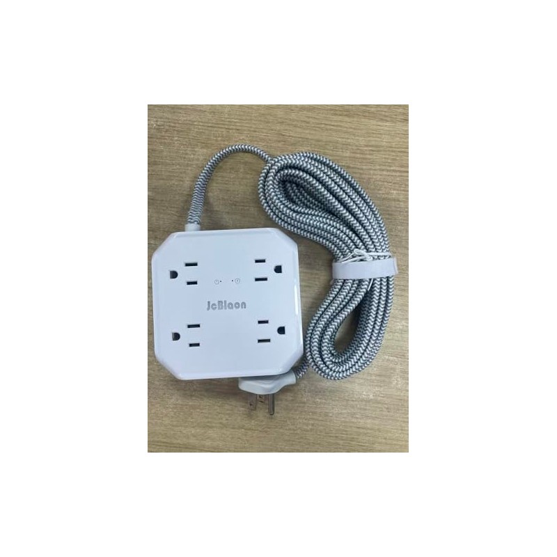 15FT Surge Protector Power Strip, 4 Side Outlet Extender with