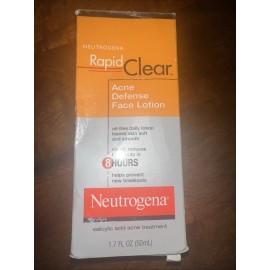 Neutrogena Rapid Clear Acne Defense Face Lotion 1.7fl READ