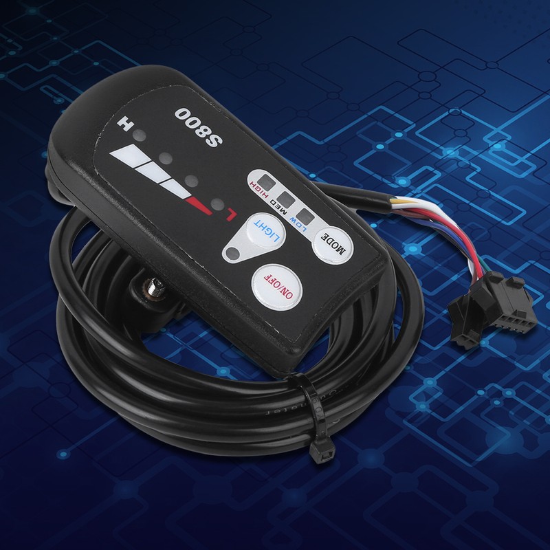 EBicycle Lithium Battery LED Meter S800 Display Horizontal Black &amp;