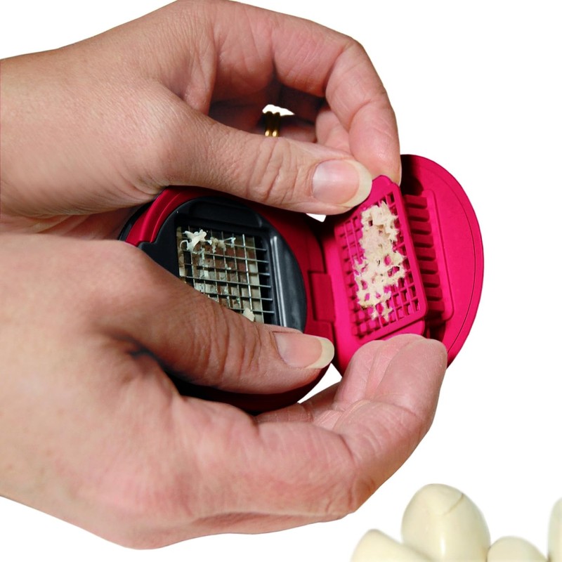 Garlic Perfection Press, Crusher, Mincer, and Storage Container - Easy