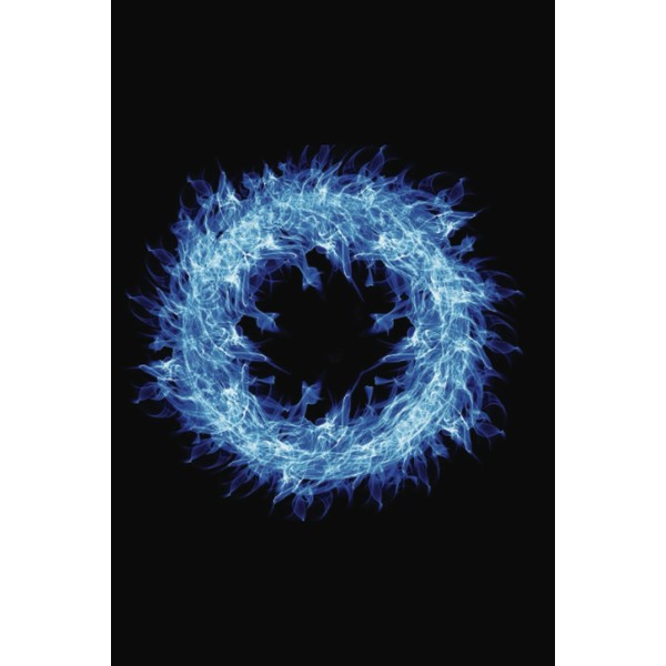 Blue Ring of Fire Notebook/ Journal with 150 College Ruled