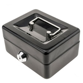 PrixPrime - Transportabler Tresor zur Aufbewahrung von Banknoten und Münzen von 125 x 95 x 55 mm