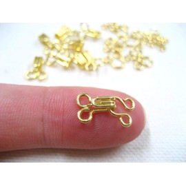 20sets Gold Color Hook and Eye Fasteners Skirt Dress Bra Sew On Collar Hook